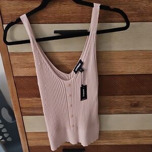 Express Blush Ribbed Tank Top